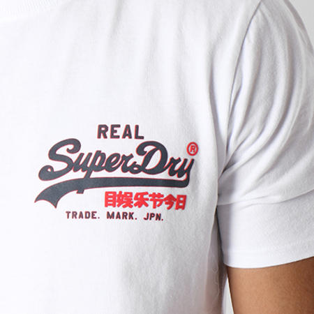 Superdry - Tee Shirt Oversize Vintage Logo Blanc