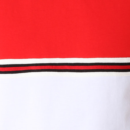 Terance Kole - Tee Shirt Bandes Brodées 98139 Rouge Blanc