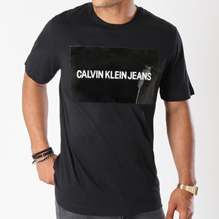 Calvin Klein - Tee Shirt Institutional Box Logo 7850 Noir