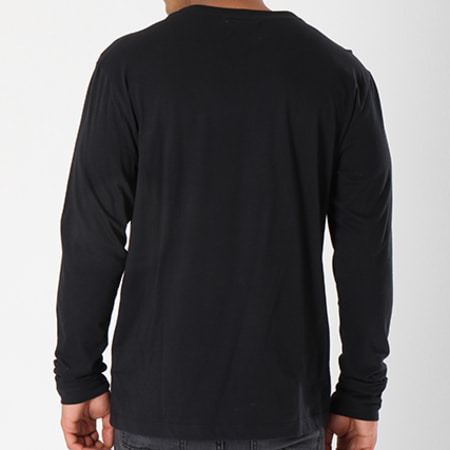Calvin Klein - Tee Shirt Manches Longues Monogram Box Logo 7853 Noir