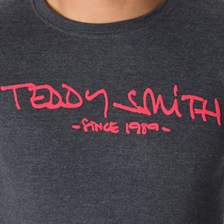 Teddy Smith - Tee Shirt Manches Longues Ticlass 3 Gris Anthracite Chiné 