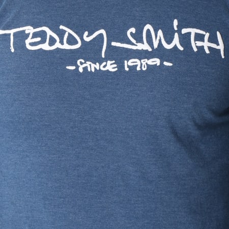 Teddy Smith - Tee Shirt Manches Longues Ticlass 3 Bleu Marine Chiné
