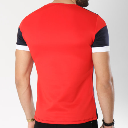 Aarhon - Tee Shirt 205 Avec Bande Bleu Marine Blanc Rouge