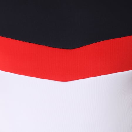 Aarhon - Tee Shirt 205 Avec Bande Blanc Rouge Bleu Marine