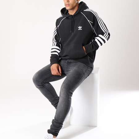 Adidas Originals - Sweat Capuche Authentic DH3851 Noir Blanc
