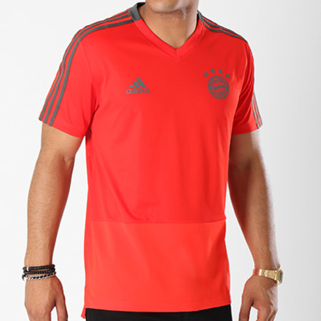 Adidas Performance - Tee Shirt De Sport FC Bayern München CW7261 Rouge Vert Kaki