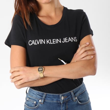 Calvin Klein - Tee Shirt Femme 7879 Noir