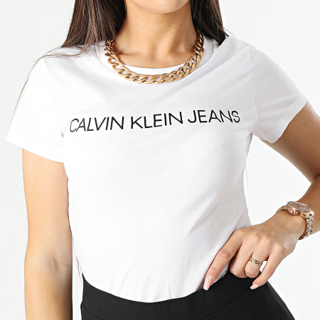 Calvin Klein - Maglietta da donna 7879 Bianco