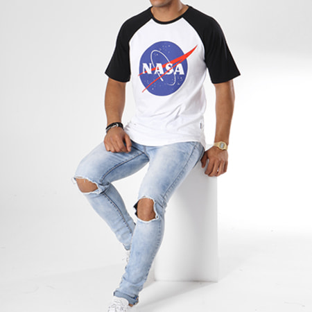 Only And Sons - Tee Shirt Oversize Longy Nasa Blanc Noir