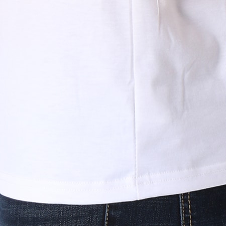 Sinners Attire - Tee Shirt Avec Bandes Dip Dye Ringer Beige Dégradé Blanc 