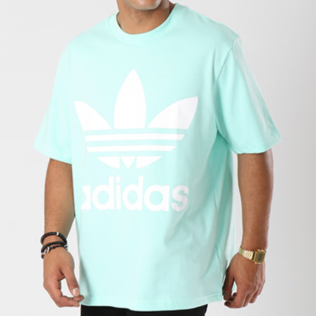 Adidas Originals - Tee Shirt Oversize Trefoil DH5839 Vert Turquoise