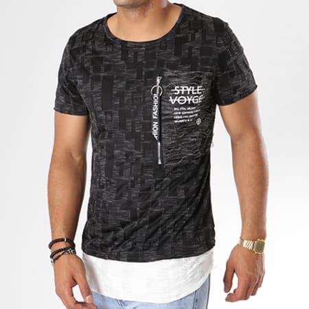 Classic Series - Tee Shirt Oversize Avec Poche YL-11 Noir