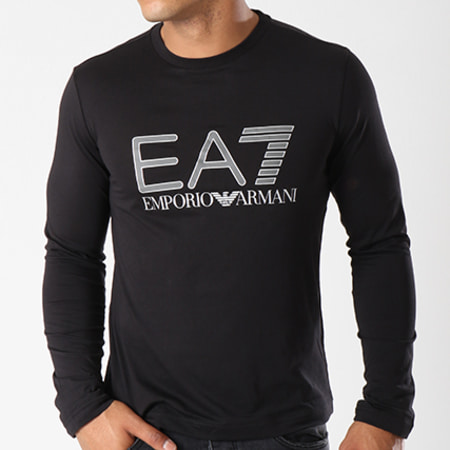EA7 Emporio Armani - Tee Shirt Manches Longues 6ZPT24-PJM9Z Noir 