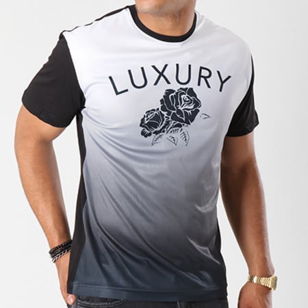 Luxury Lovers - Tee Shirt Flower Dégradé Gris