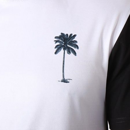 Luxury Lovers - Tee Shirt Palm Dégradé Blanc Noir