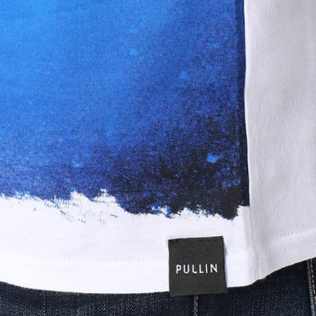 Pullin - Tee Shirt Sharky Blanc Bleu Clair 