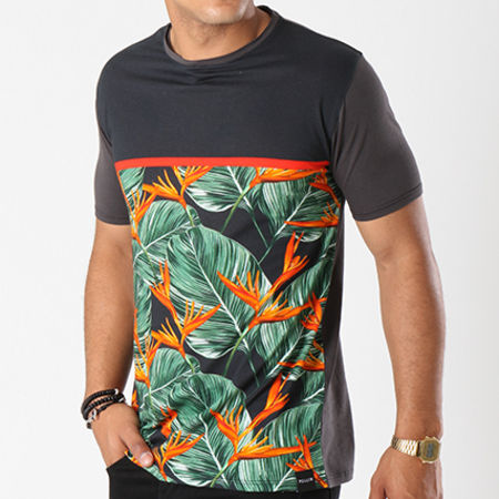 Pullin - Tee Shirt Sintra Gris Anthracite Floral