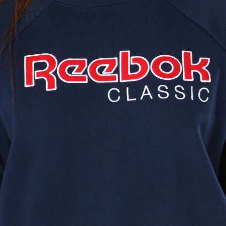 Reebok - Sweat Crewneck Femme Logo Ac Iconic DH1325 Bleu Marine