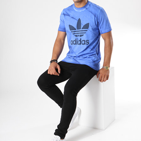 Adidas Originals - Tee Shirt Tie Dye DJ2719 Bleu Roi