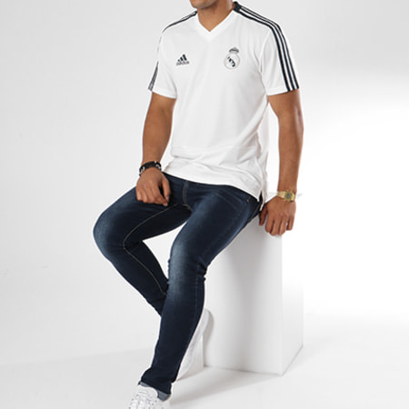 Adidas Performance - Tee Shirt De Sport Real Madrid Training CW8666 Blanc