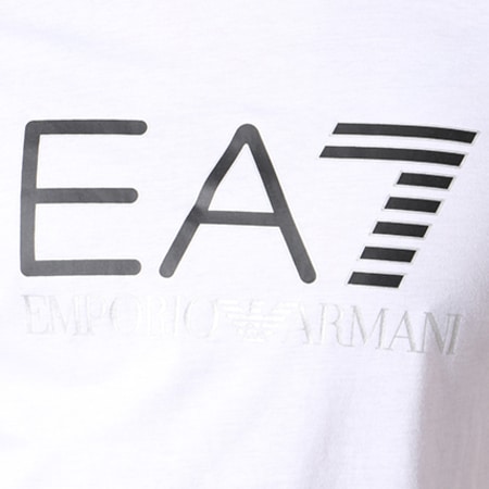 EA7 Emporio Armani - Tee Shirt 6ZPT23-PJM9Z Blanc Noir Argenté