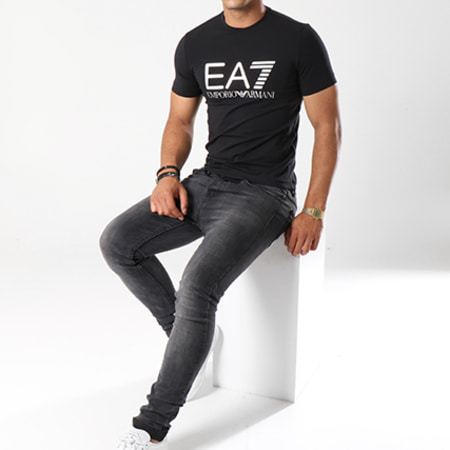 EA7 Emporio Armani - Tee Shirt 6ZPT21-PJ20Z Noir Argenté