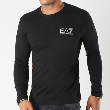 EA7 Emporio Armani - Tee Shirt Manches Longues 6ZPT28-PJA2Z Noir Gris