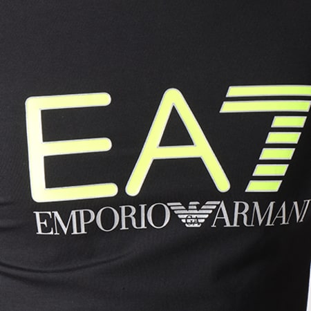 EA7 Emporio Armani - Tee Shirt 6ZPT62-PJ20Z Noir Jaune Fluo