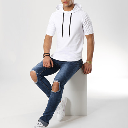 LBO - Tee Shirt Capuche Oversize 462 Blanc