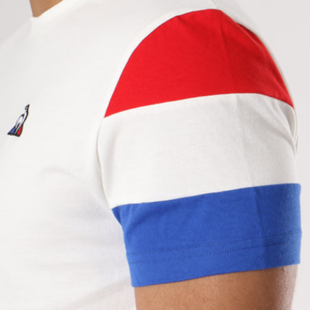 Le Coq Sportif - Tee Shirt Ess N5 1811449 Ecru Bleu Marine Rouge