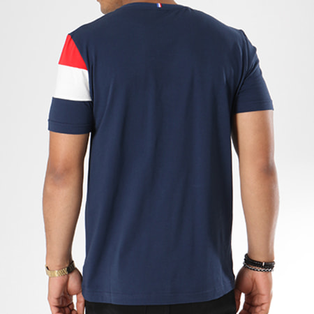 Le Coq Sportif - Tee Shirt Ess N5 1821310 Bleu Marine Blanc Rouge