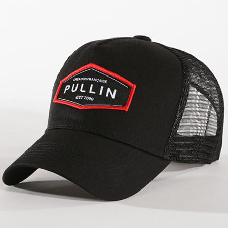 Pullin - Casquette Trucker Lincoln Noir Rouge