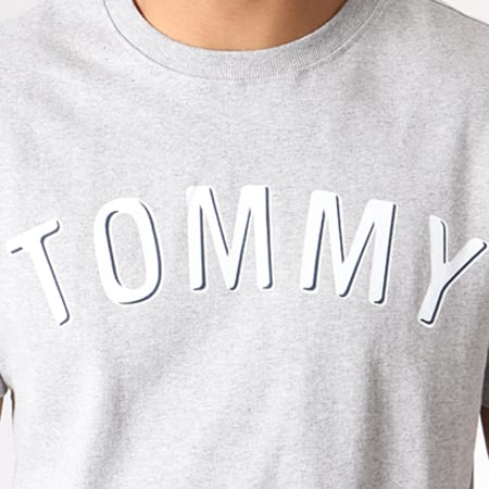 Tommy Hilfiger - Tee Shirt Outline Logo 4536 Gris Chiné