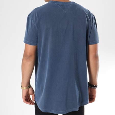 Tommy Hilfiger - Tee Shirt Oversize Garment Dye Logo 4567 Bleu Marine