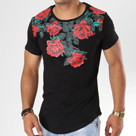 Uniplay - Tee Shirt Oversize 16345-M230 Noir Floral