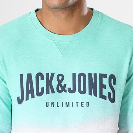 Jack And Jones - Sweat Crewneck Unlimited Vert Dégradé Blanc