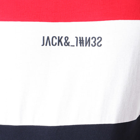 Jack And Jones - Tee Shirt Tellers Bleu Marine Blanc Rouge