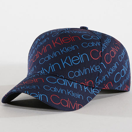 Calvin Klein - Casquette Logo 0191 Bleu Marine Rouge