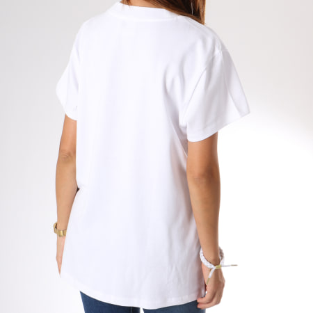 Adidas Originals - Tee Shirt Oversize Femme Big Trefoil DH4428 Blanc Vert