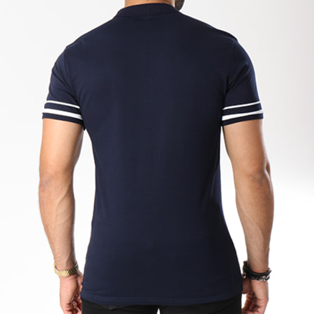 Paname Brothers - Polo Manches Courtes M59 Bleu Marine Blanc