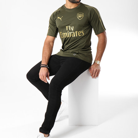 Puma - Tee Shirt De Sport FC Arsenal Training Jersey 753265 02 Vert Kaki Doré