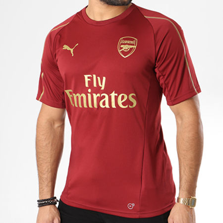 Puma - Tee Shirt De Sport FC Arsenal Training Jersey 753265 03 Bordeaux Doré