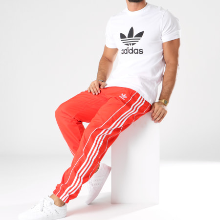 Adidas Originals - Pantalon Jogging Bandes Brodées Authentic DH3850 Rouge Blanc