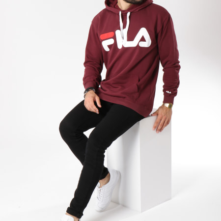 Fila - Sweat Capuche Classic Logo 681462 Bordeaux