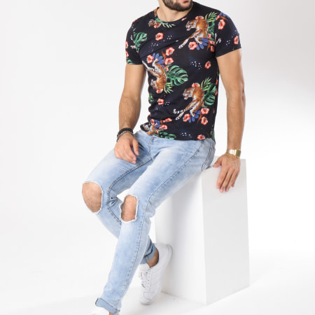 Uniplay - Tee Shirt Oversize 16345-HZ203 Noir Floral