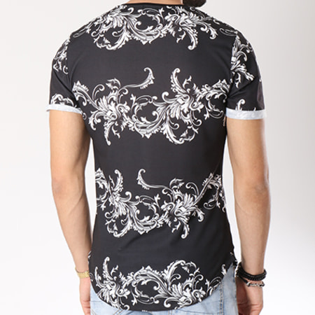 Uniplay - Tee Shirt Oversize UP-T316 Noir Floral