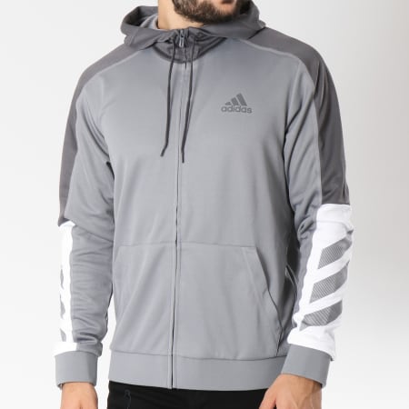 Adidas Sportswear - Sweat Zippé Capuche Accelerate DM7561 Gris 