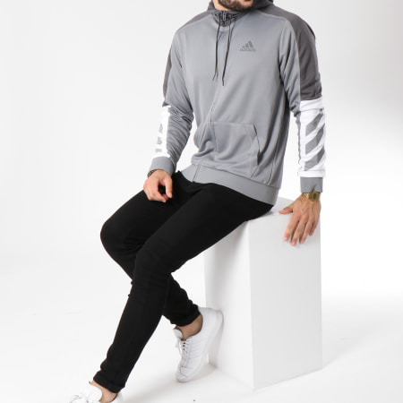 Adidas Sportswear - Sweat Zippé Capuche Accelerate DM7561 Gris 