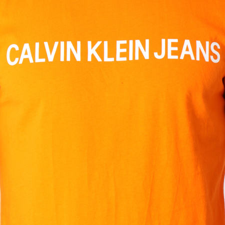 Calvin Klein - Tee Shirt Institutional Slim 7856 Orange
