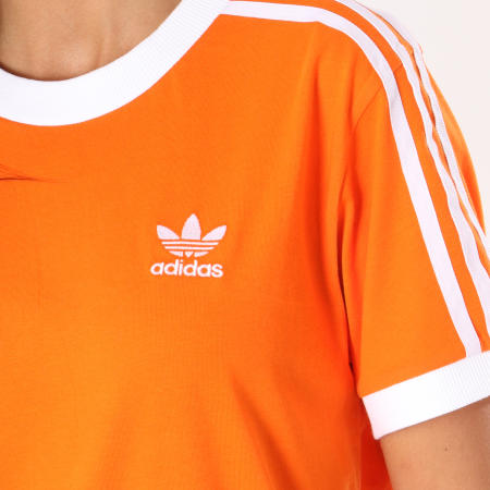 adidas - Tee Shirt Femme 3 Stripes DH3143 Orange 